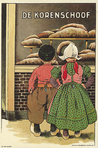 716458 Voorzijde van een reclamekaart voor Korenschoof-brood van de bakkerij van Maatschappij De Korenschoof ...